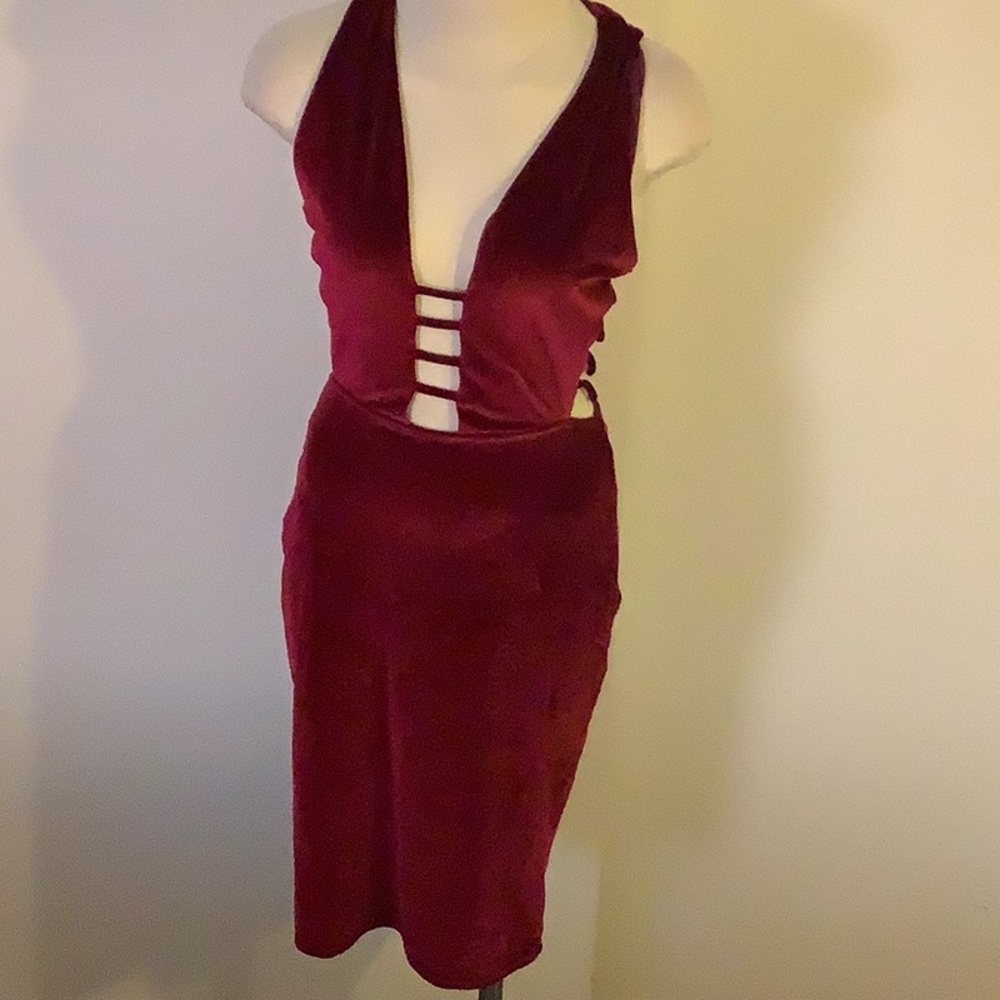 A Burgundy dress